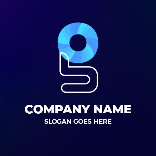 Dynamic Blue G Letter Design for Modern Companies Logo Template