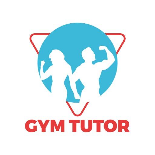 Dynamic Blue Gym Training Logo Supporting School Fitness Template