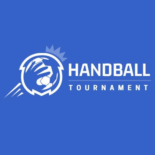 Dynamic Blue Handball Action in Exciting Tournament Logo Template