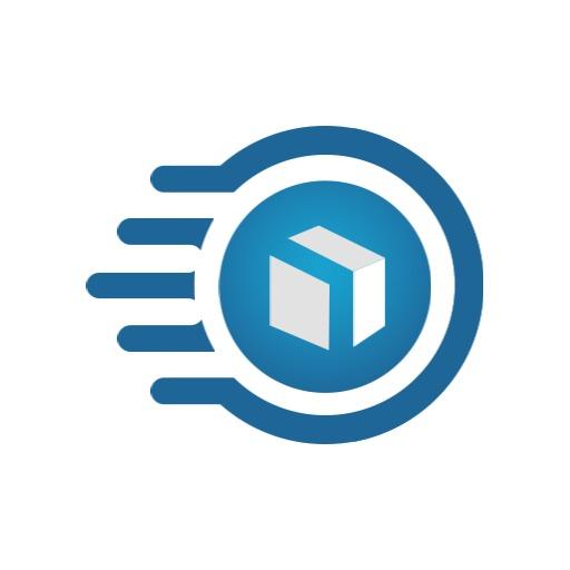 Dynamic Blue Motion Representing Efficient Transportation Logo Template