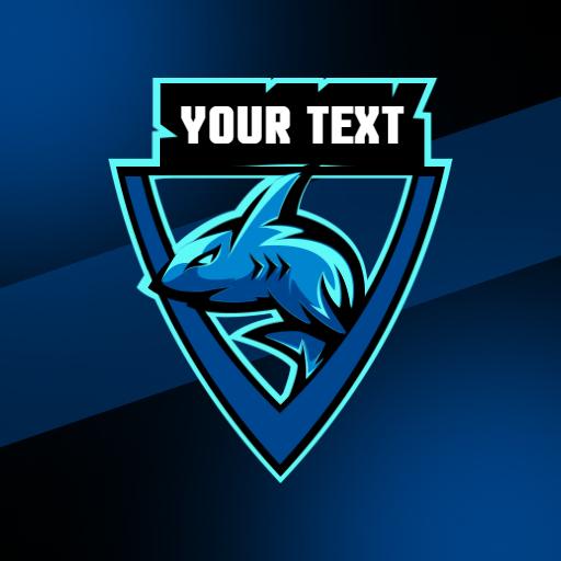 Dynamic Blue Shark Design Representing Esports Team Logo Template