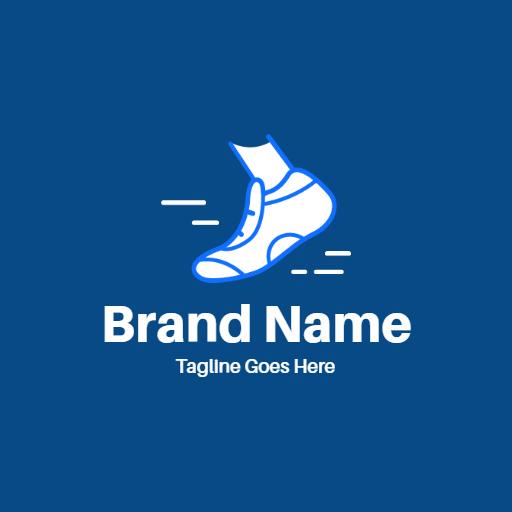 Dynamic Blue Sneaker Design for Innovative Shoemaker Logo Template