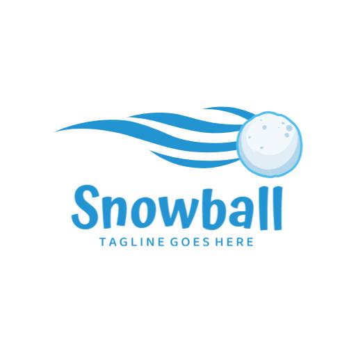 Dynamic Blue Snowball Design Capturing Business Innovation Logo Template