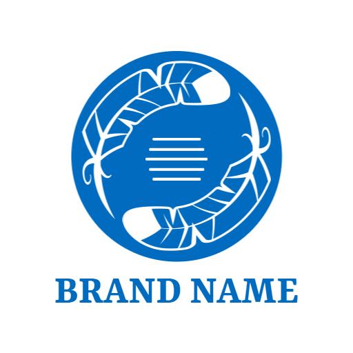Dynamic Blue Storytelling with Creative Design Elements Logo Template
