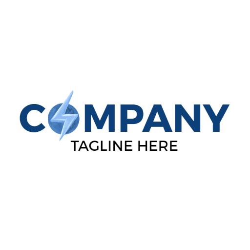 Dynamic Blue Watercolor Design for Energy Company Logo Template