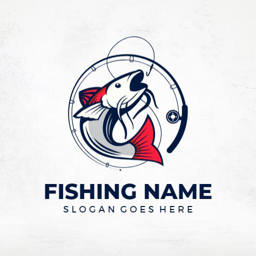 Dynamic Bluefish Leaping from Water for Fishing Enthusiasts Logo Template