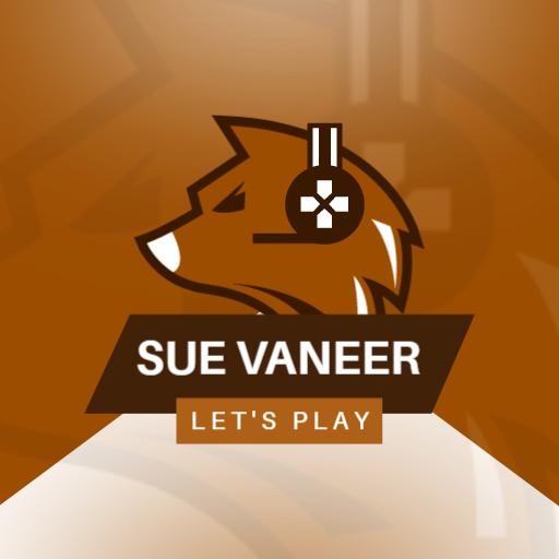 Dynamic Brown Gaming Logo Featuring Playful Fox Design Logo Template