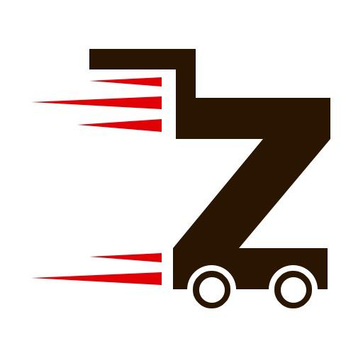 Dynamic Brown Z Letter Design Emphasizing Speed and Motion Logo Template