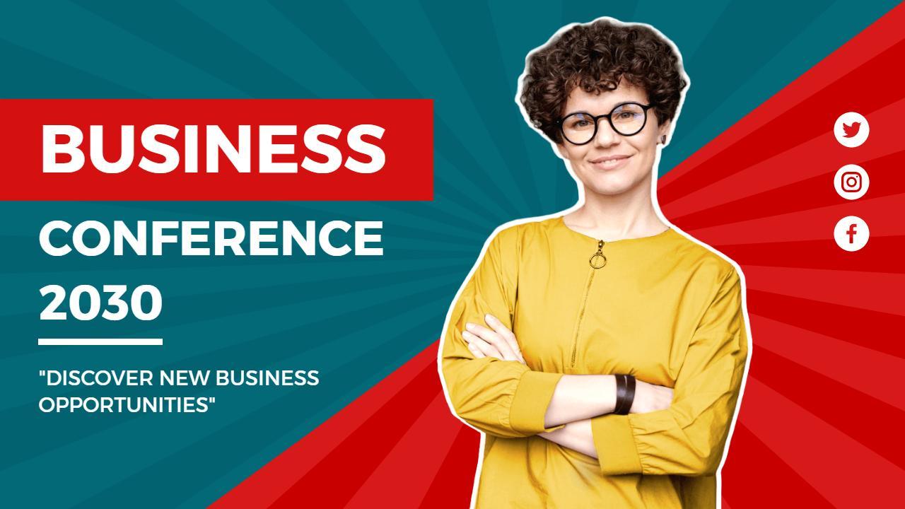 Dynamic Business Conference 2030 YouTube Thumbnail Template