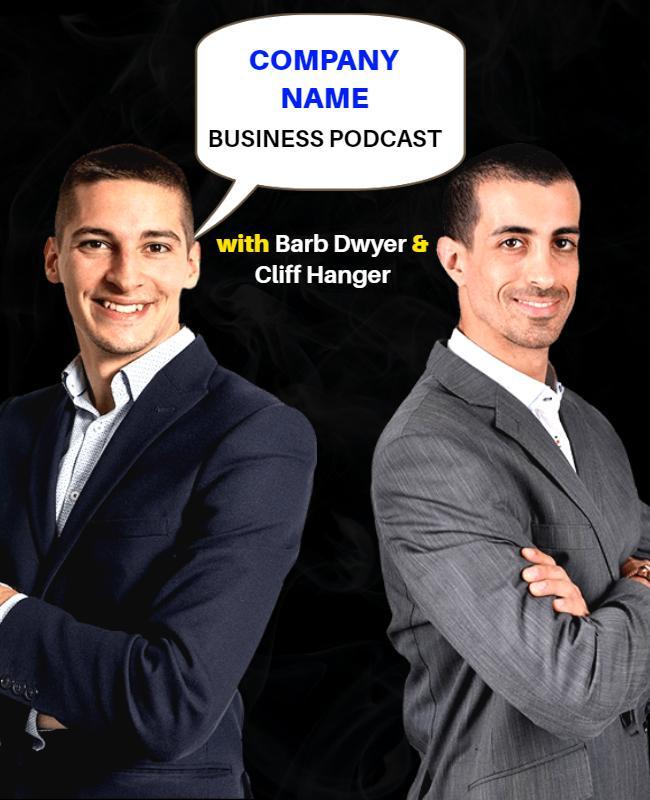 Dynamic Business Podcast Promotional Poster Template