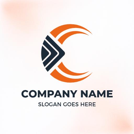 Dynamic C Letter Design Featuring Bold Colors Logo Template