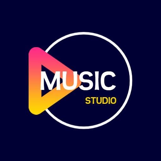 Dynamic Circle Design Showcasing Music Studio Creativity Logo Template