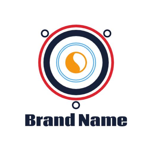 Dynamic Circular Design Features Vibrant Speaker Integration Logo Template