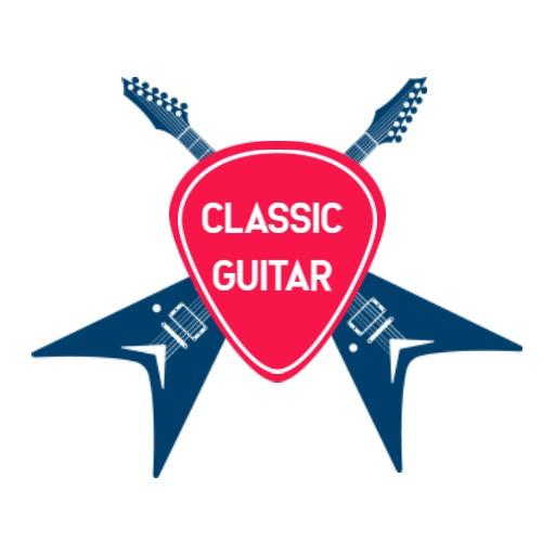 Dynamic Classic Guitar Design Featuring Bold Colors Logo Template