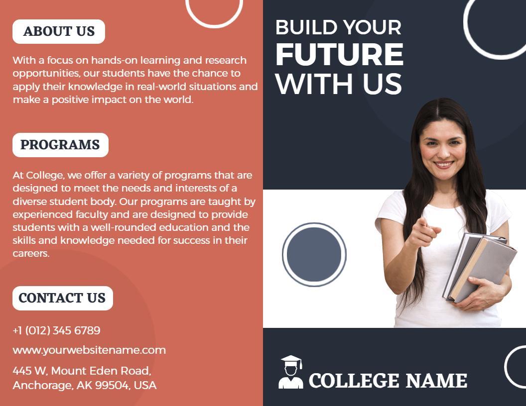 Dynamic College Enrollment Programs and Future Opportunities Brochure Template