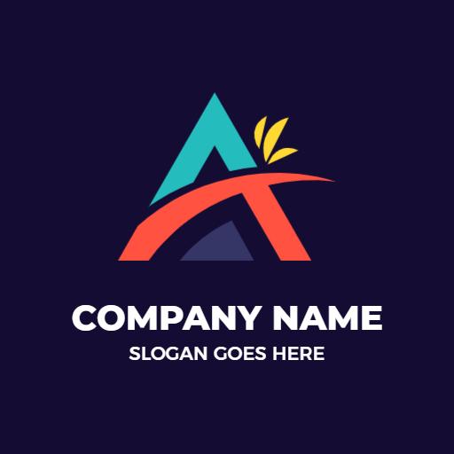Dynamic Colorful A Letter Design for Modern Branding Logo Template
