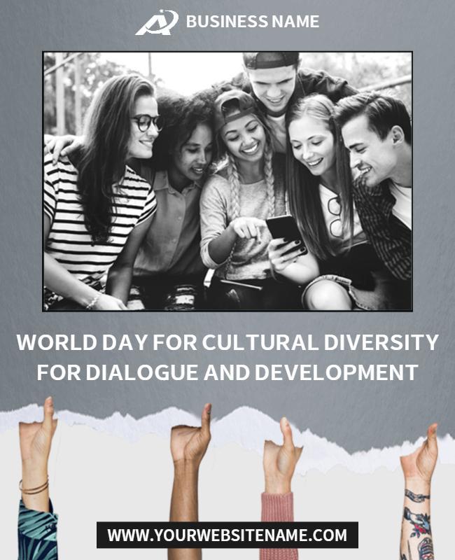 Dynamic Colorful Cultural Diversity Awareness Poster Template