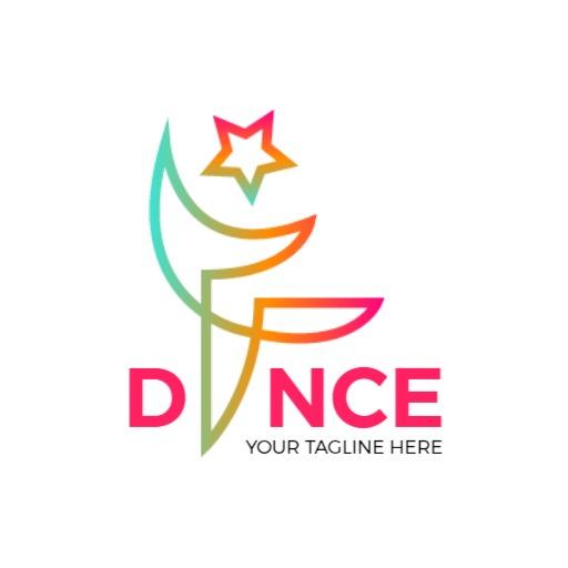 Dynamic Colorful Design Embracing Dance Themes Abstract Logo Template