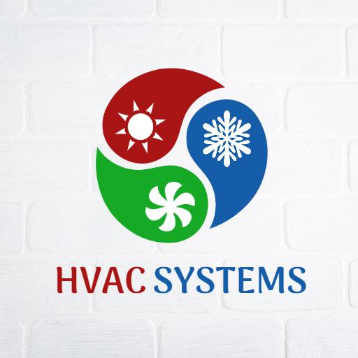 Dynamic Colorful Design Showcasing HVAC Systems Efficiency Logo Template