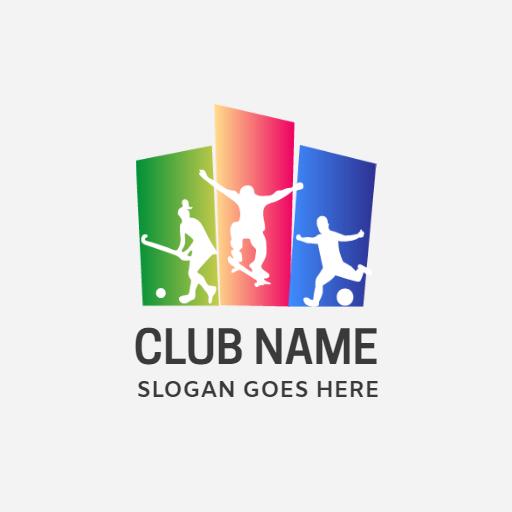 Dynamic Colorful Sports Action Showcasing Various Activities Logo Template