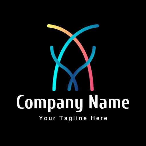 Dynamic Colorful Wave Design for Your Company Logo Template