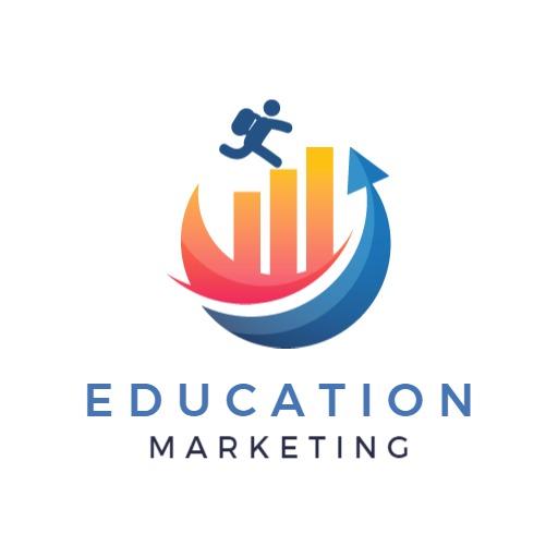 Dynamic Colors Represent Growth in Education Marketing Logo Template
