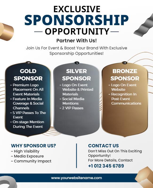 Dynamic Corporate Sponsorship Opportunity Promotion Poster Template