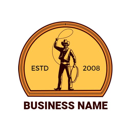 Dynamic Cowboy Theme Showcasing Western Heritage Logo Template