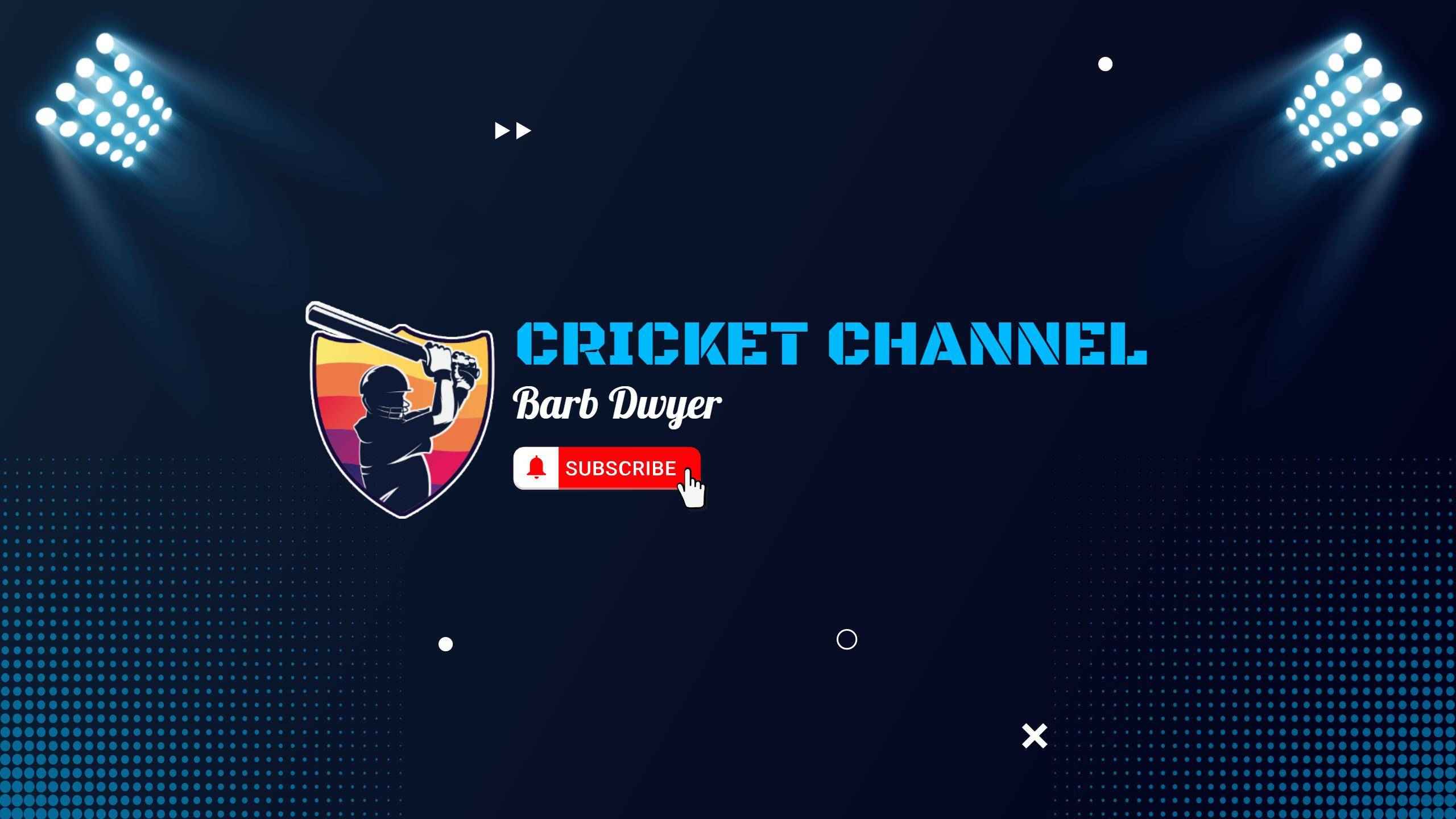 Dynamic Cricket Channel Theme with Blue and Dark Background YouTube Banner Template