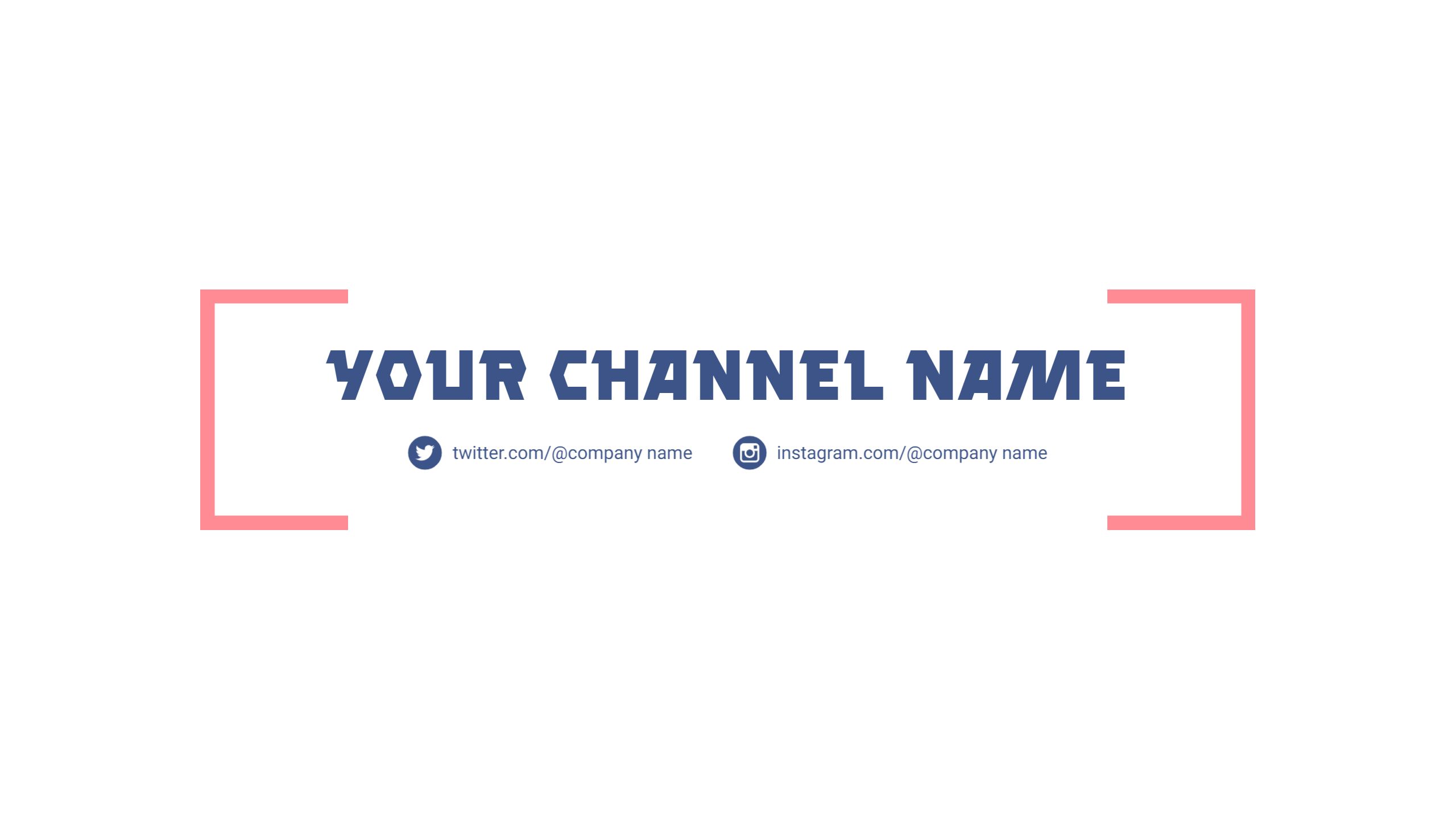 Dynamic Customizable Text and Color Elements YouTube Banner Template