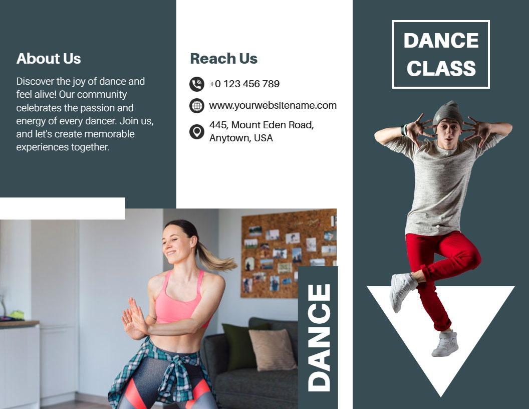 Dynamic Dance Class Community Experience Brochure Template