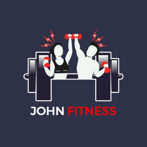 Dynamic Dark Background Showcasing Fitness Enthusiasts Lifting Logo Template