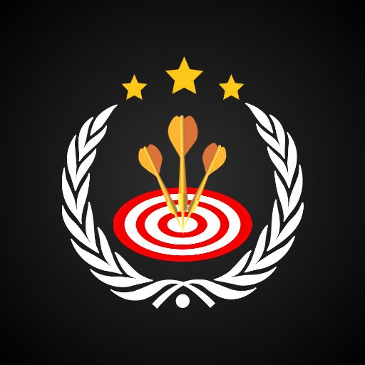 Dynamic Darts Game Design Featuring Classic Target Logo Template