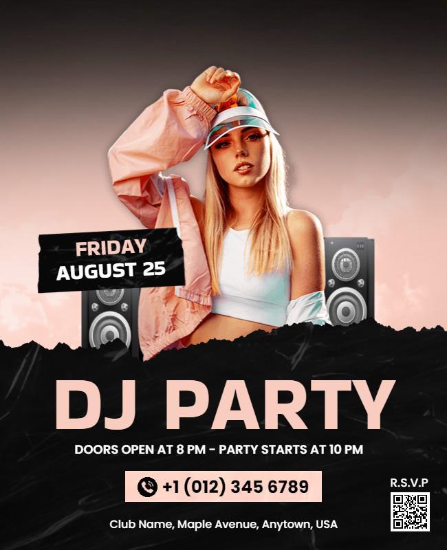 Dynamic Dj Party Night Event Flyer Template