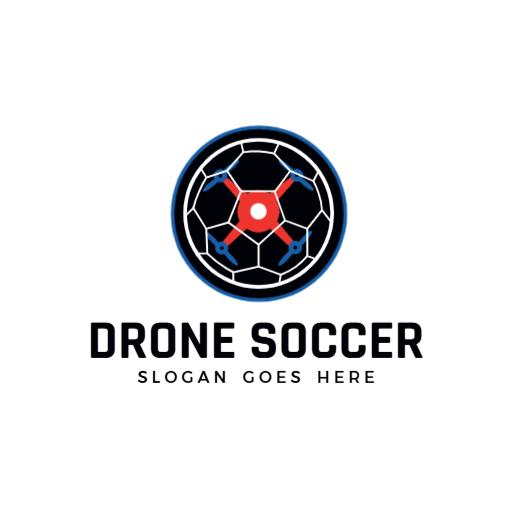 Dynamic Drone Design Enhancing Modern Soccer Experience Logo Template