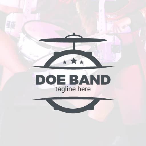 Dynamic Drum Design Highlighting Your Band Identity Logo Template