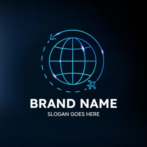 Dynamic Earth Globe Design Showcasing Global Connectivity Logo Template