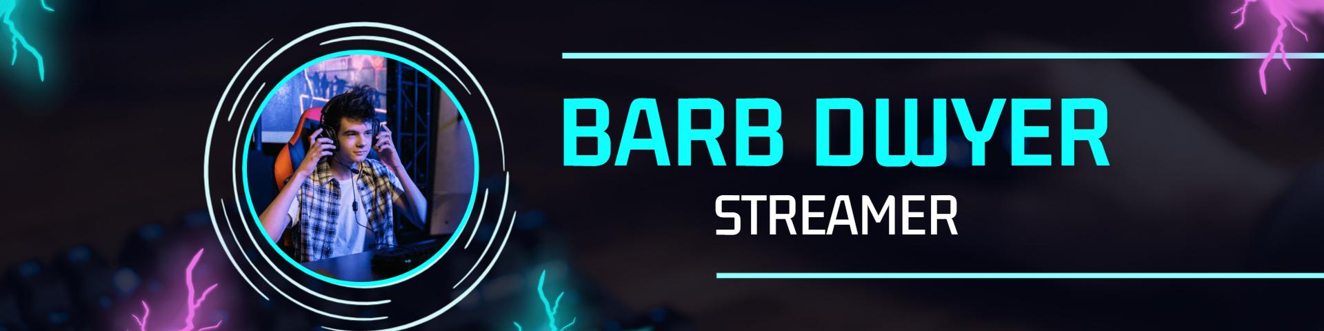 Dynamic Electric Blue Background for Twitch Streamer Banner Template