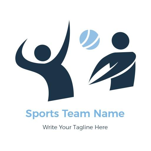 Dynamic Figures Representing an Energetic Sports Team Logo Template