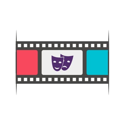 Dynamic Film Reel Showcasing Diverse Entertainment Themes Logo Template