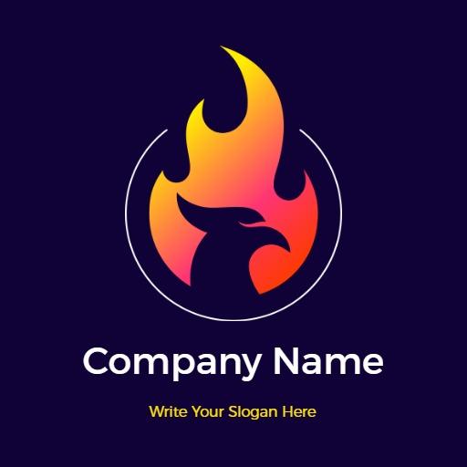 Dynamic Fire Design Emphasizing Energy and Strength Logo Template