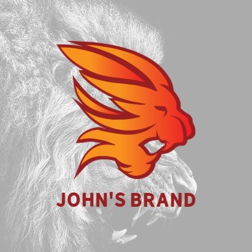 Dynamic Fire Symbol Representing John's Brand Logo Template