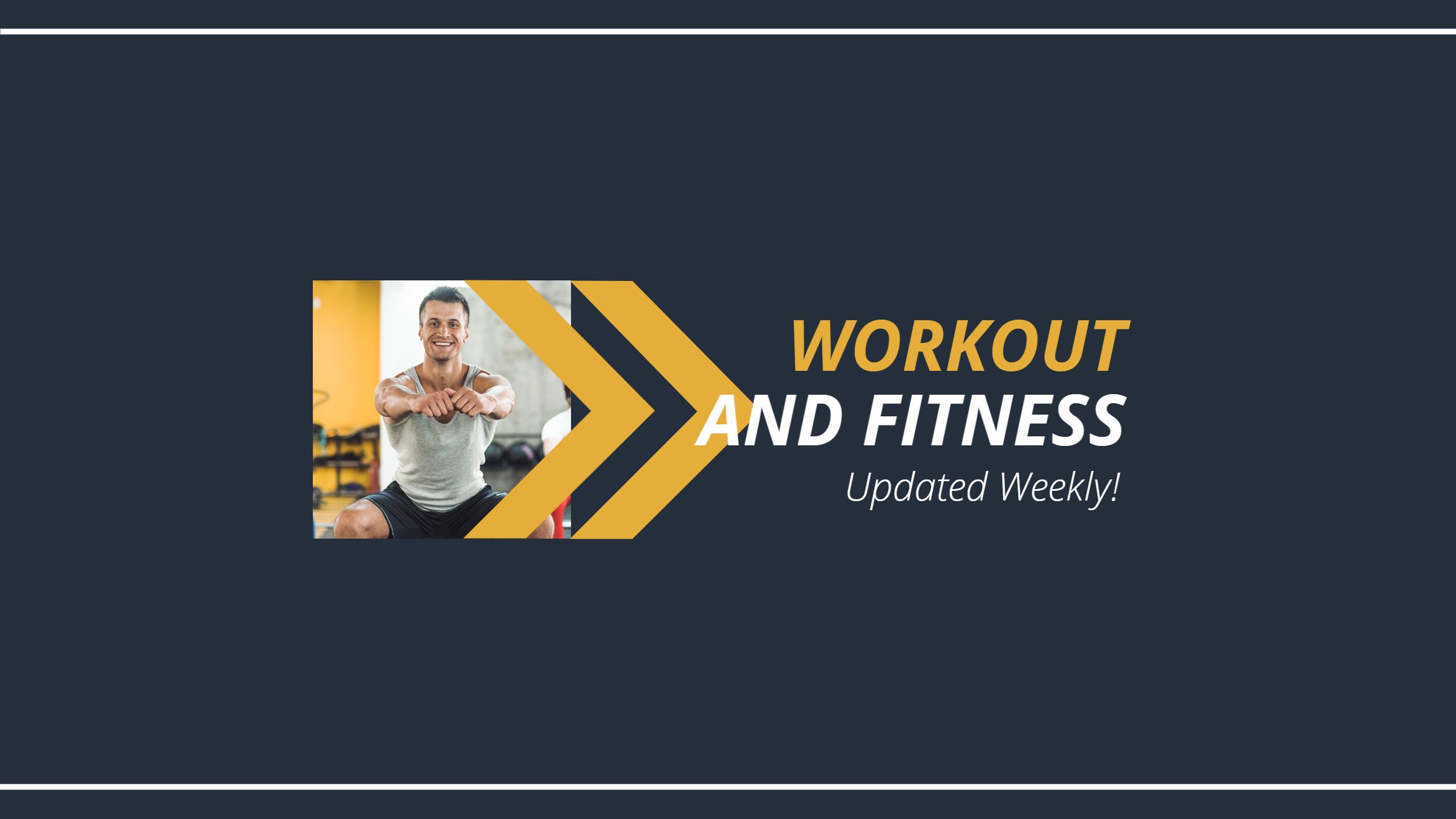 Dynamic Fitness and Workout Progress with Latest Updates YouTube Banner Template