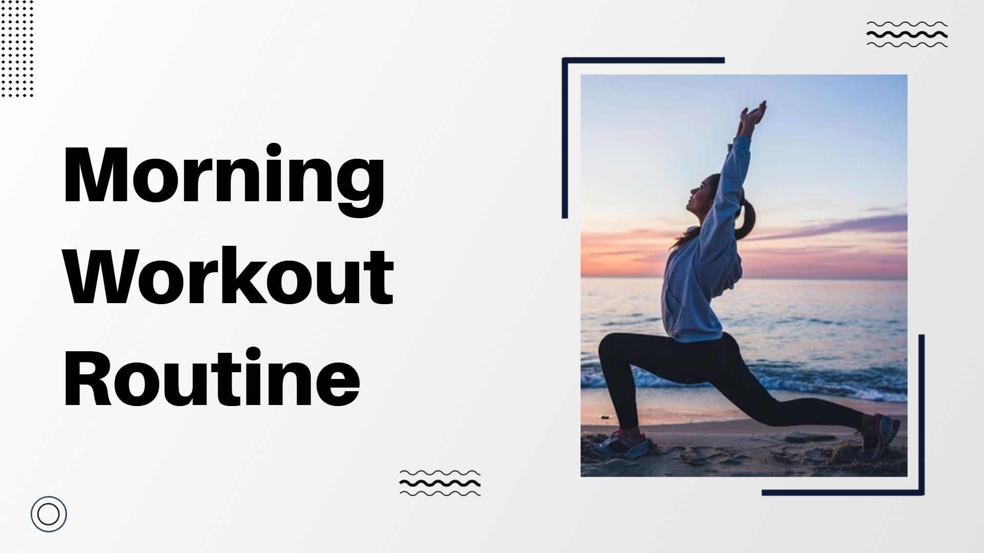 Dynamic Fitness Education Morning Routine Presentation Template