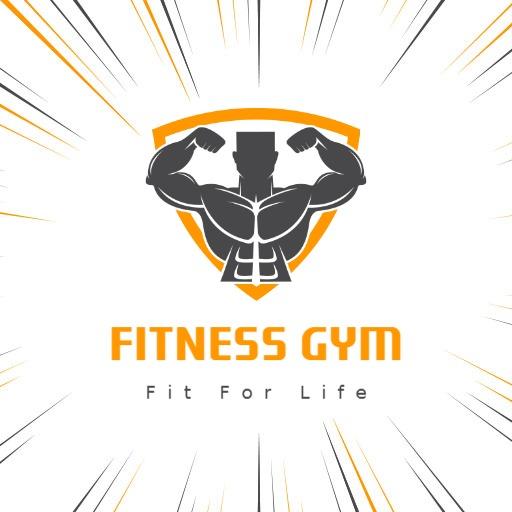 Dynamic Fitness Gym Logo Showcasing Strength and Life Energy Logo Template