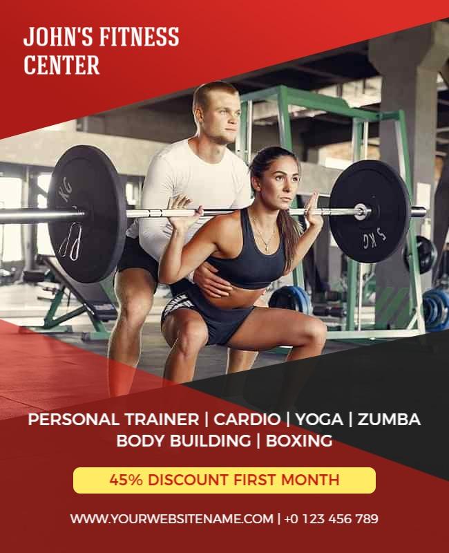 Dynamic Fitness Gym Promotion Flyer Template