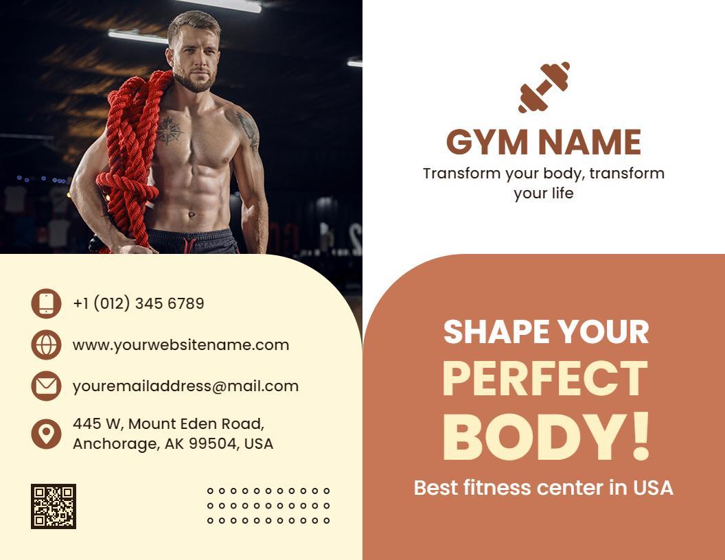 Dynamic Fitness Personal Training and Gym Services Brochure Template