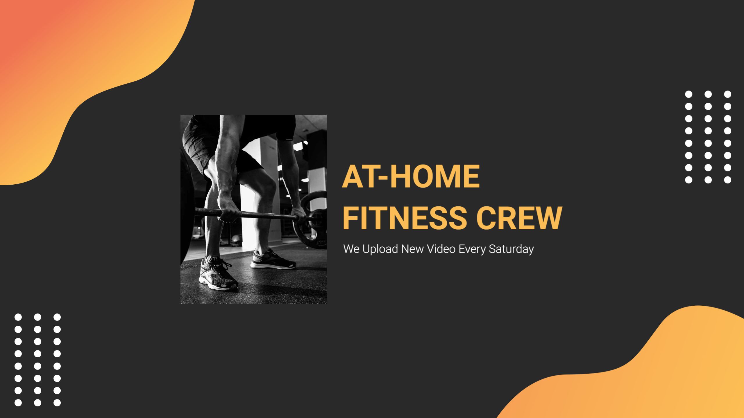 Dynamic Fitness Routine for At-Home Workouts YouTube Banner Template