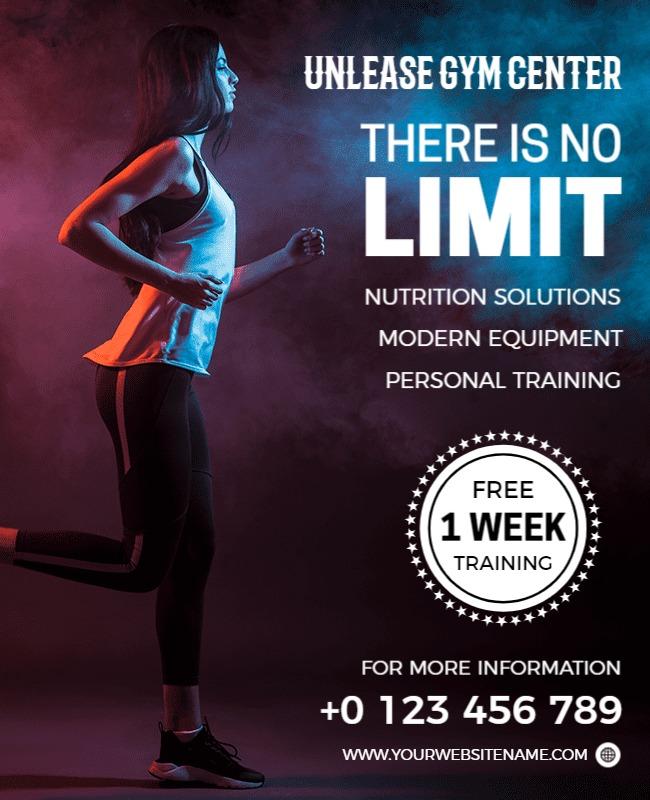 Dynamic Fitness Training Promotion Flyer Template