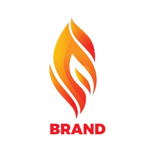 Dynamic Flame Design Representing Energy and Fire Brand Logo Template